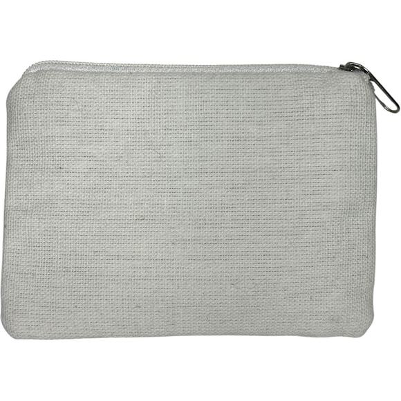 Shirdee Beaded "Happy" White Rainbow Cloth Back Zip Card Pouch Coin Purse - Picture 2 of 7